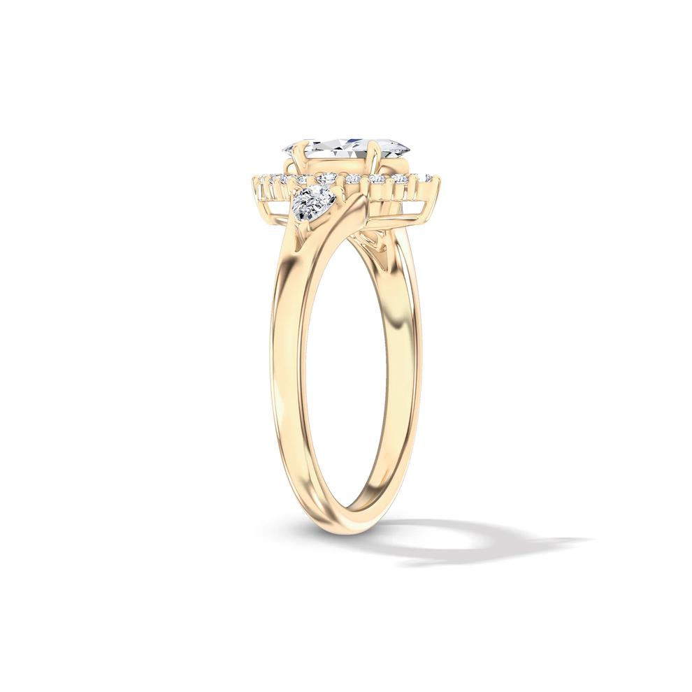 Diamond Marquise Center Halo Engagement Ring in 14K Yellow Gold (7/8 ct. tw.) – Image 3 of 4