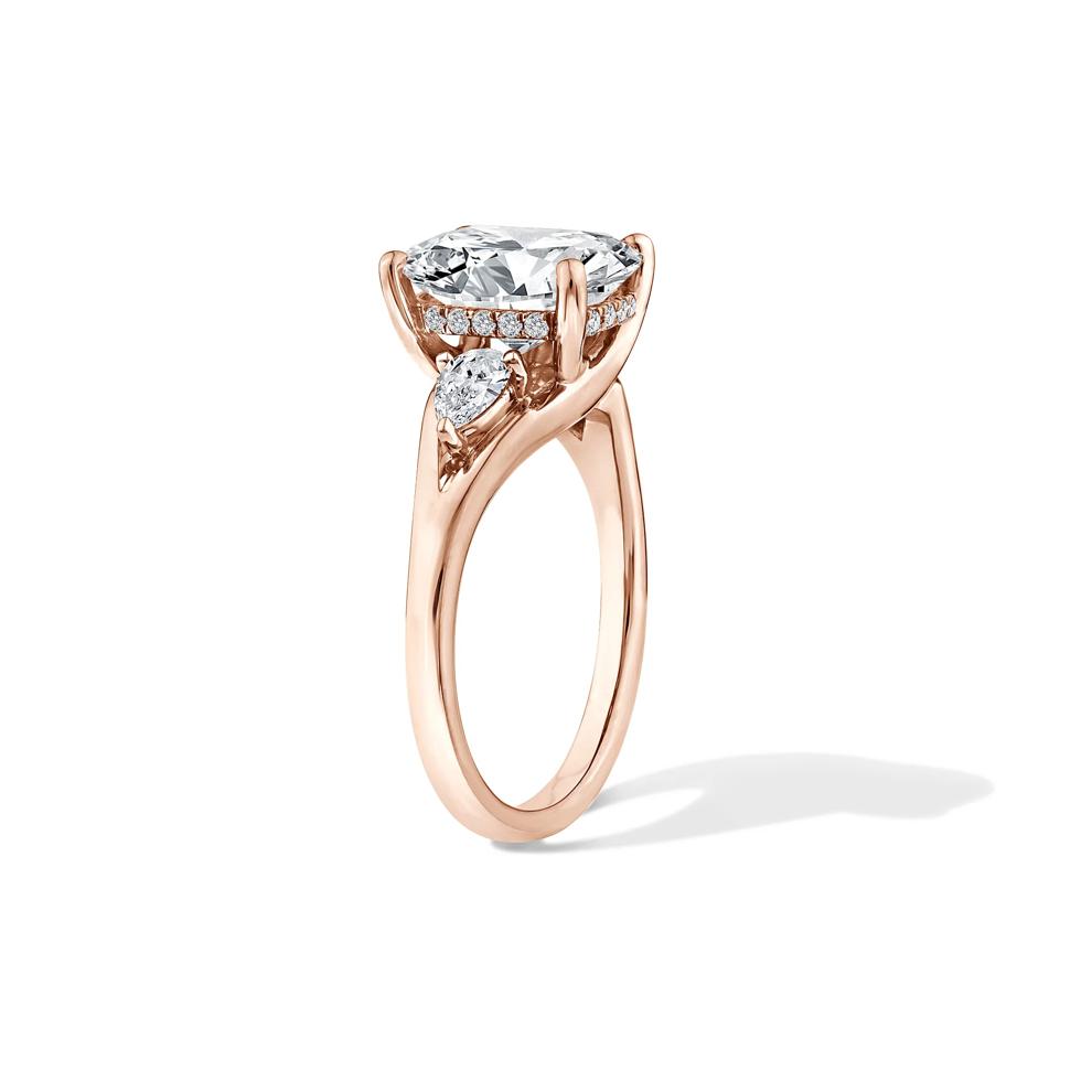 Lab Grown Diamond Three-Stone Engagement Ring in 14K Rose Gold (3 1/2 ct. tw.) – Image 3 of 4