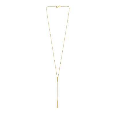 Y Bar Necklace in 14K Yellow Gold