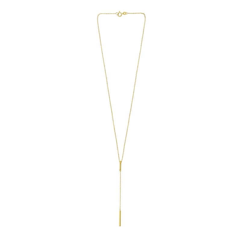 Y Bar Necklace in 14K Yellow Gold – Image 1 of 3