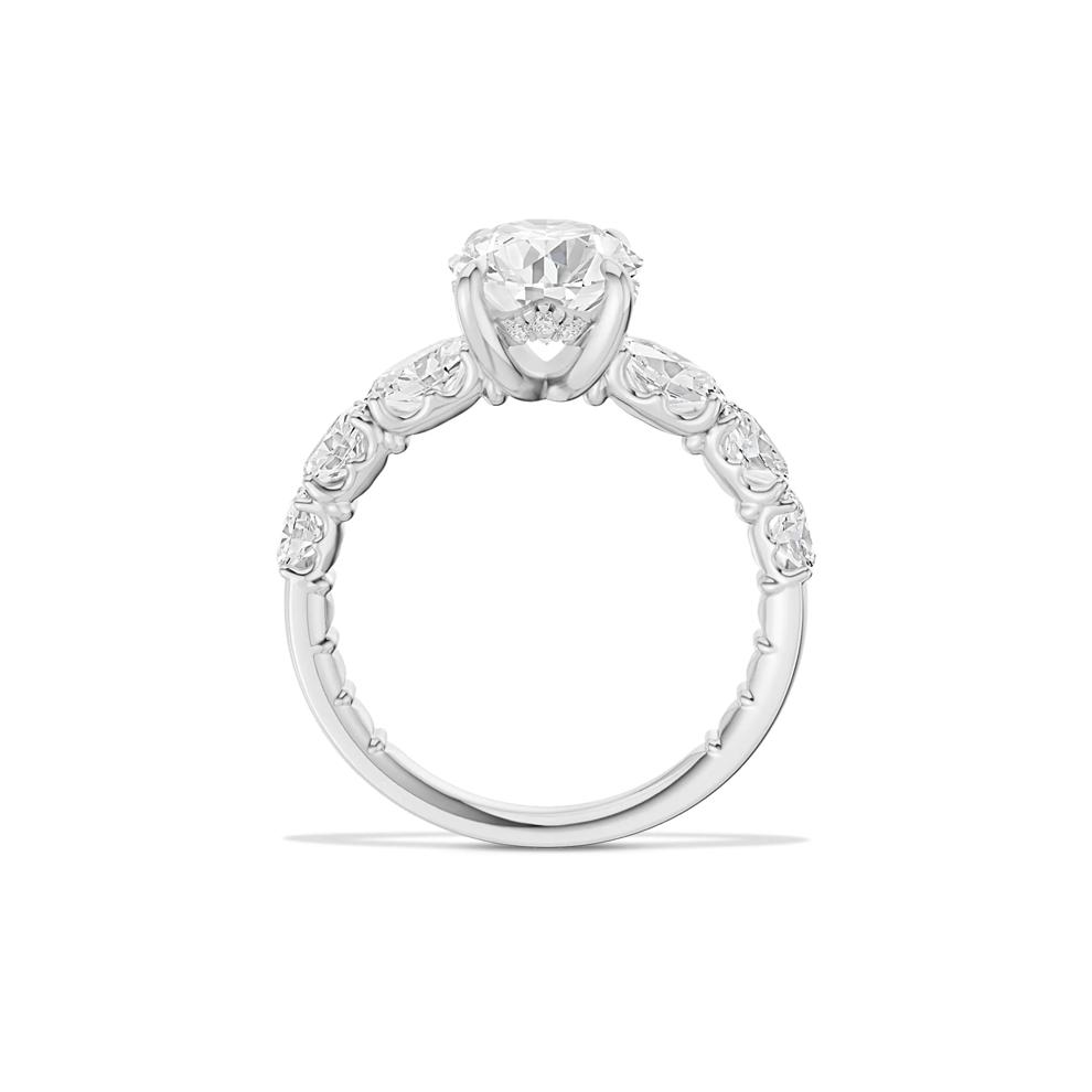 Matilda Lab Grown Diamond Oval Engagement Ring in Platinum (3 5/8 ct. tw.) – Image 2 of 4
