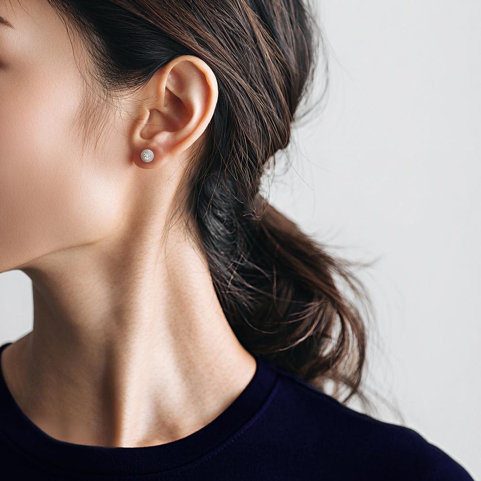 Lab Grown Diamond Double Halo Earrings in 14K White Gold (1 ct. tw.) – Image 4 of 4