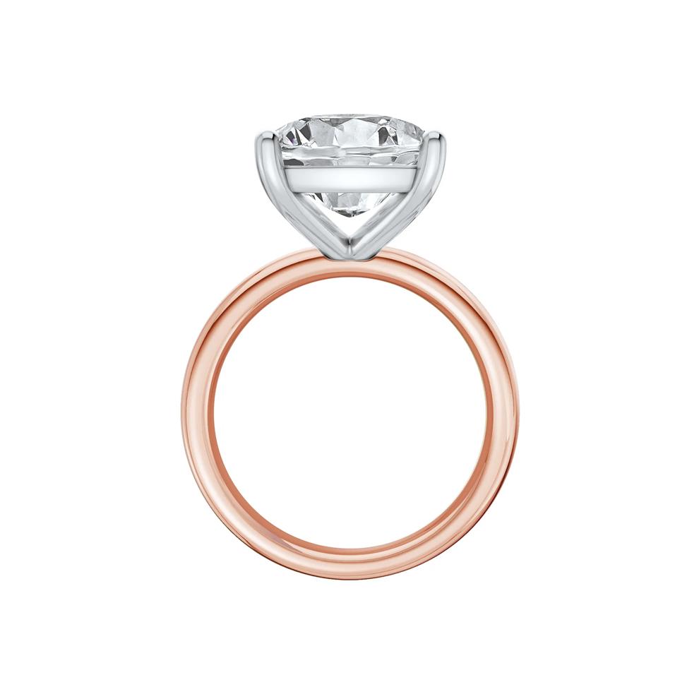 Lab Grown Diamond Elongated Cushion-Cut Engagement Ring in 14K Rose and White Gold (8 ct. tw.) – Image 2 of 4