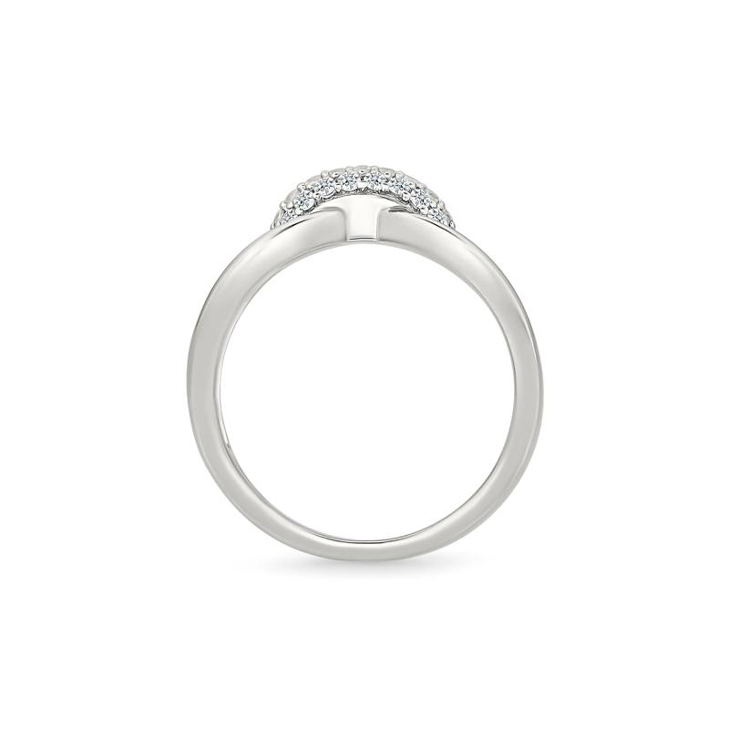 Diamond Link Ring in Sterling Silver &#40;1/5 ct. tw.&#41; – Image 5 of 5