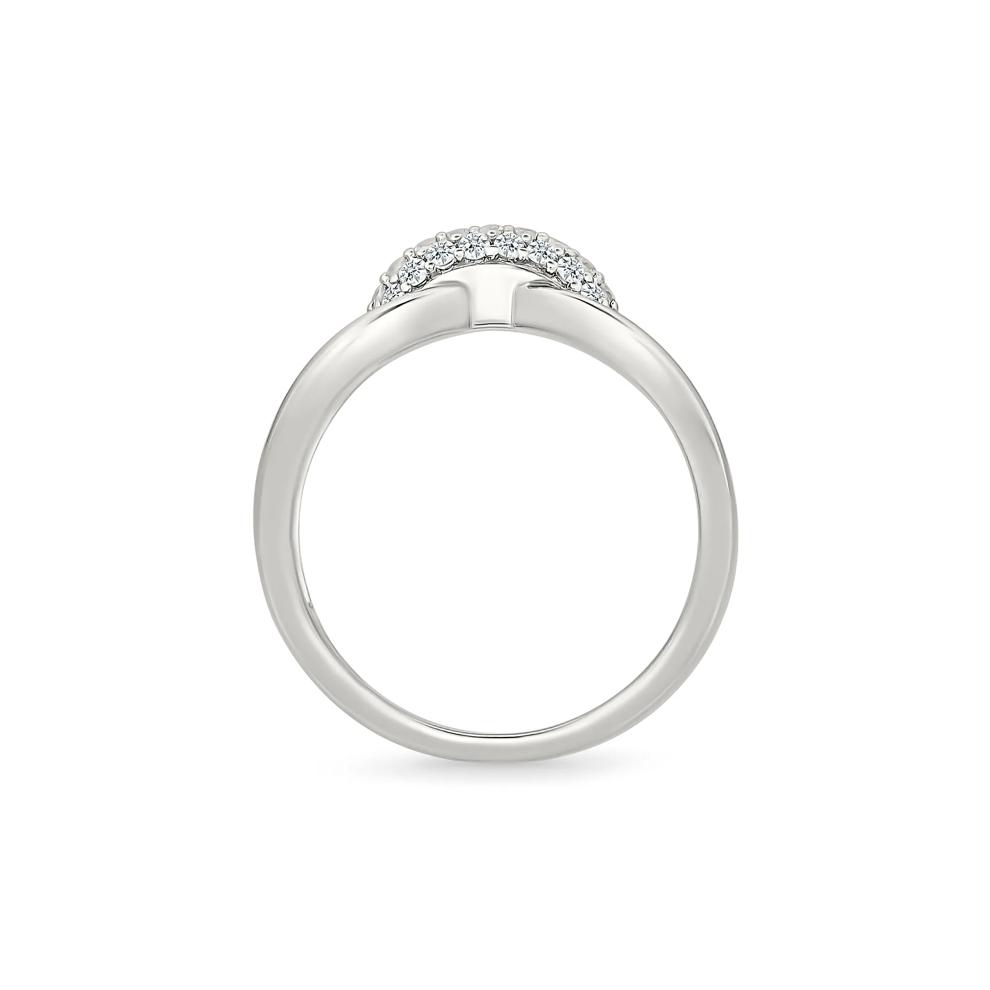Diamond Link Ring in Sterling Silver (1/5 ct. tw.) – Image 5 of 5