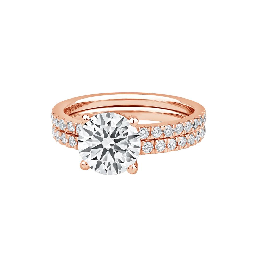 Charlotte Lab Grown Diamond Engagement Ring Set in 14K Rose Gold (2 3/4 ct. tw.) – Image 4 of 4
