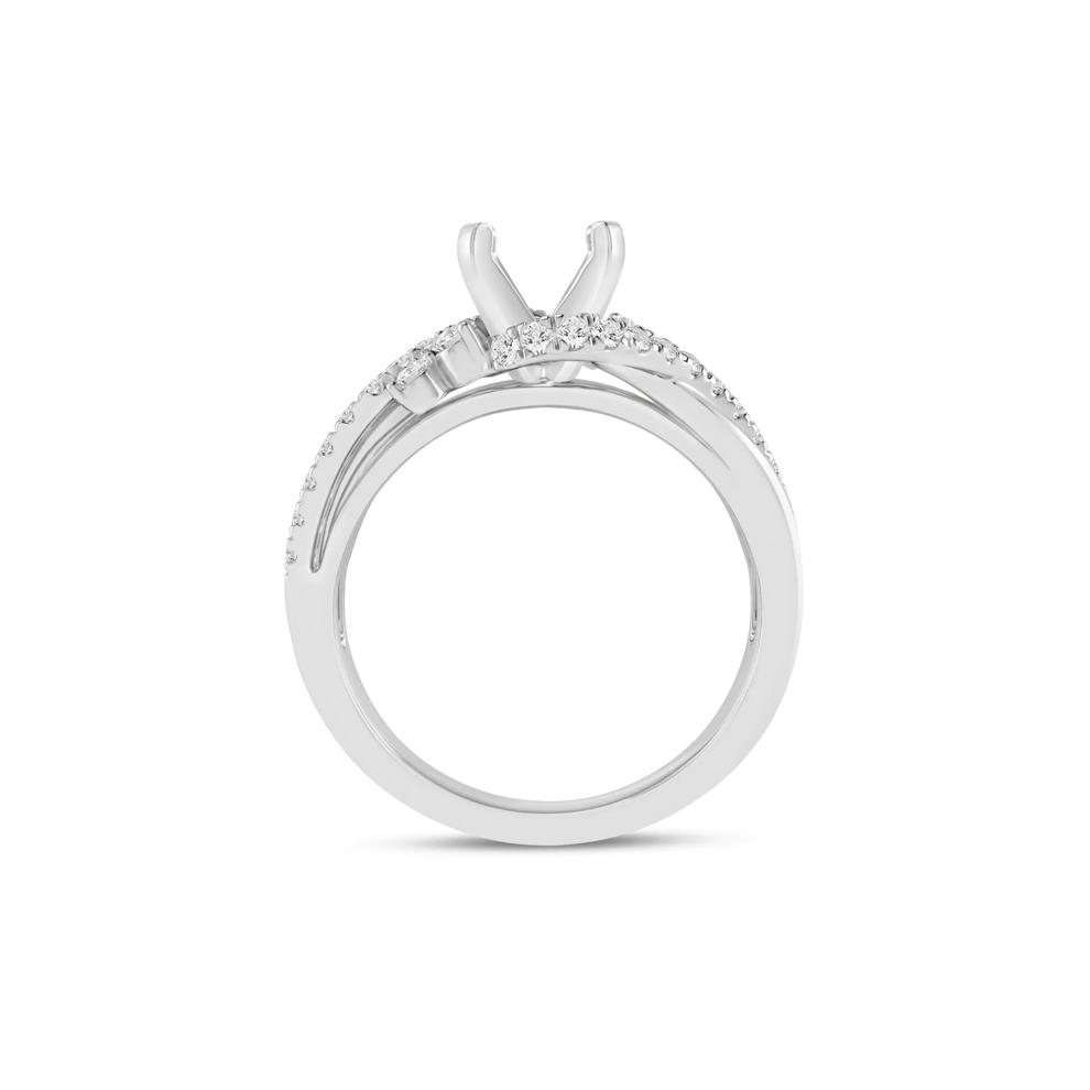 1/3 ct. tw. Round-Cut Diamond Semi-Mount Engagement Ring in 14k White Gold (Setting Only) – Image 2 of 6
