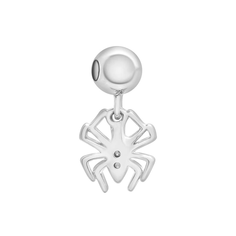 Diamond Accent Spider Bead Charm in Sterling Silver – Image 3 of 3