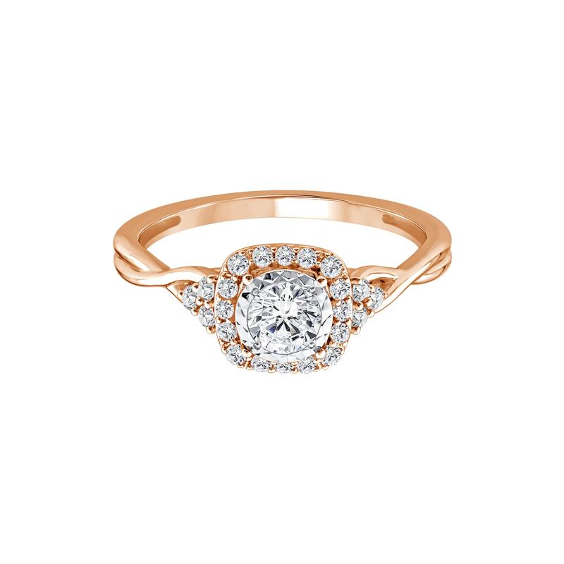 Lab Grown Diamond Promise Ring in 10K Rose Gold &#40;1/2 ct. tw.&#41; – Image 1 of 3