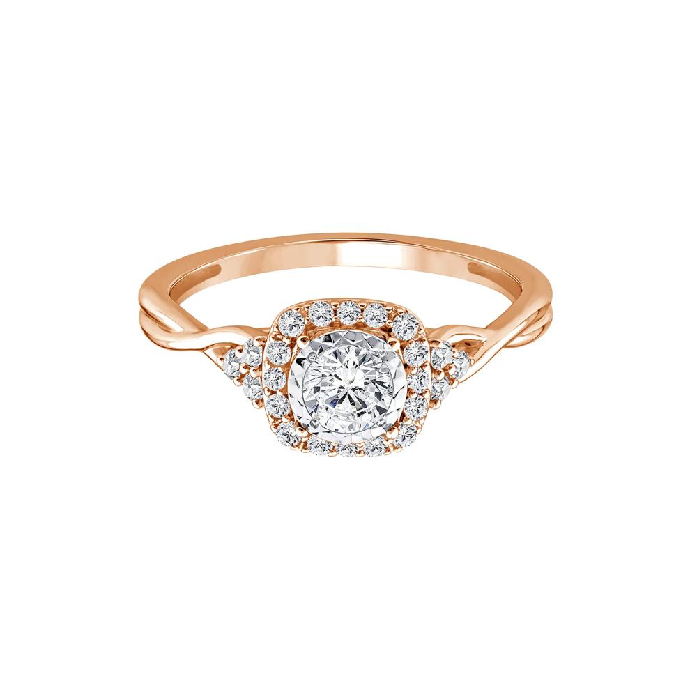 Lab Grown Diamond Promise Ring in 10K Rose Gold (1/2 ct. tw.) – Image 1 of 3