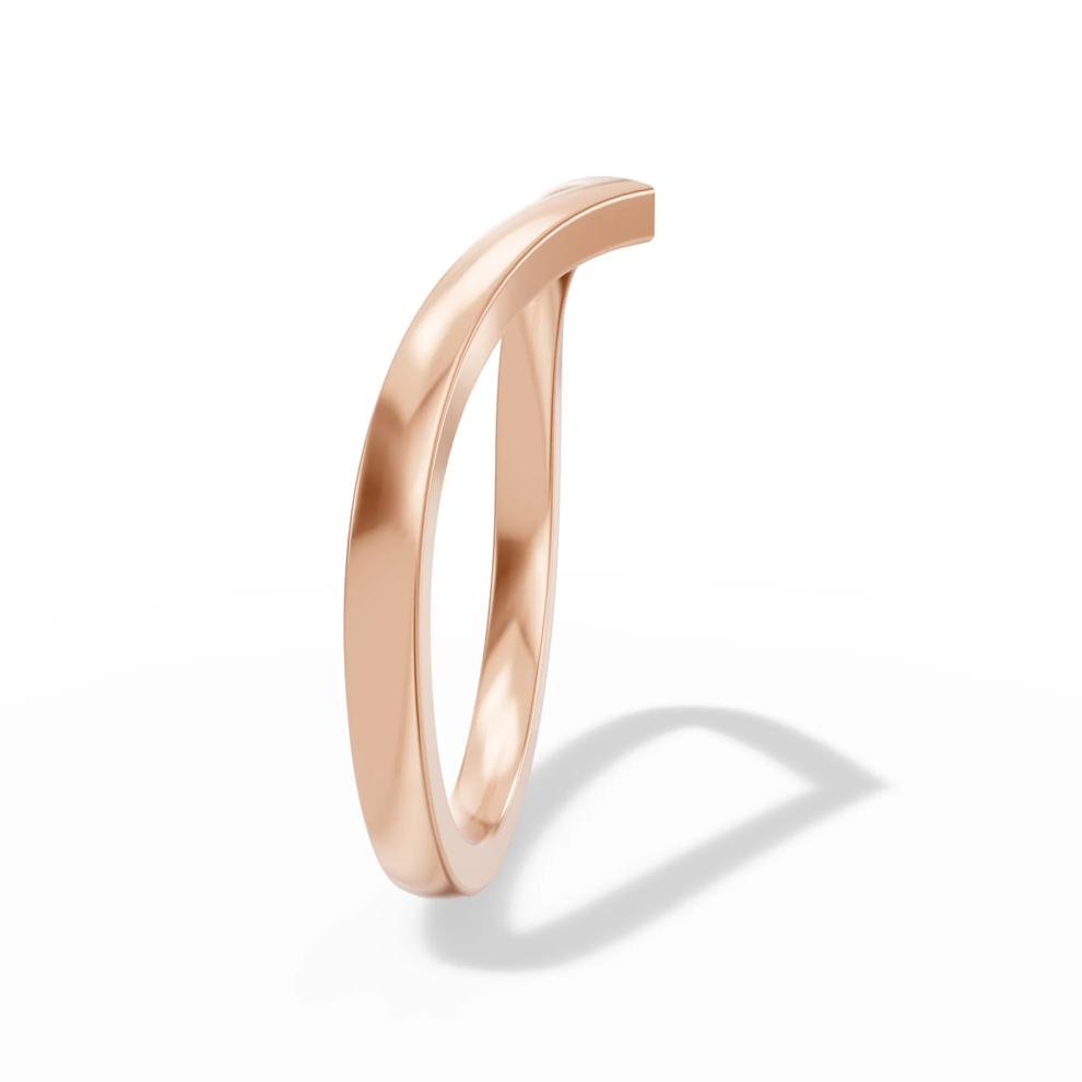 Chevron Band in 14K Rose Gold – Image 3 of 4