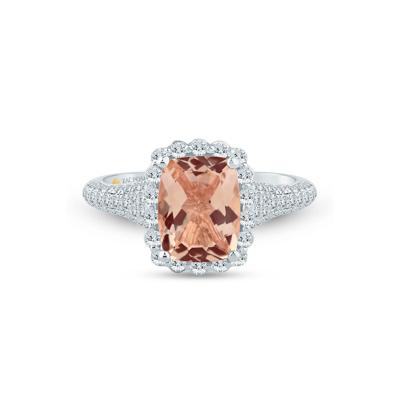 Juliet Morganite and Diamond Engagement Ring in 14K White Gold (5/8 ct. tw.)