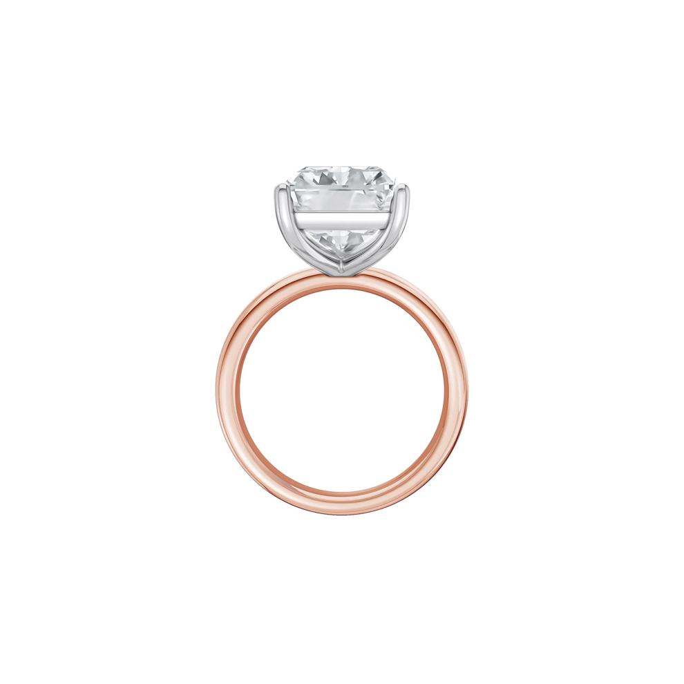 Lab Grown Diamond Radiant-Cut Solitaire Ring in 14K Rose &amp; White Gold (7 ct.) – Image 2 of 4