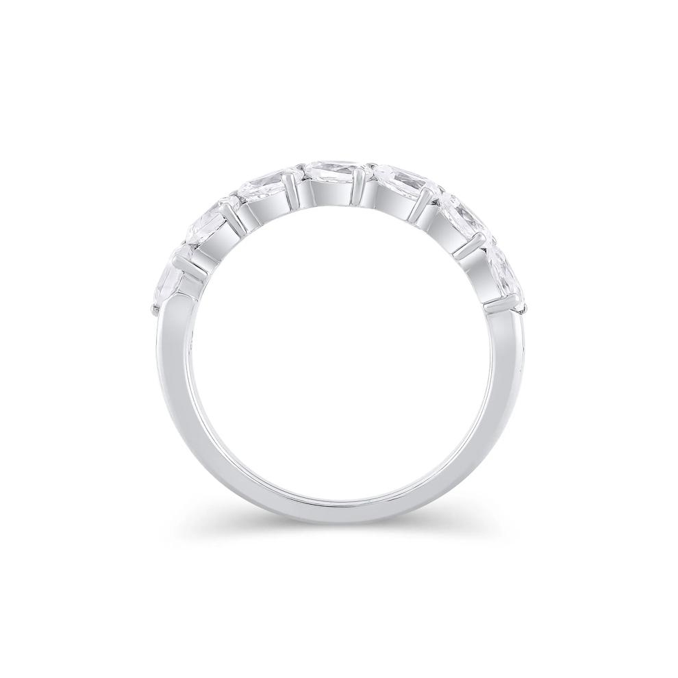 Lab Grown Diamond Pear-Shaped Slant Anniversary Band in 10K White Gold (1 ct. tw.) – Image 2 of 3