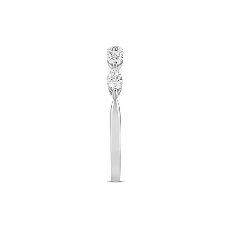 Lab Grown Diamond Marquise-Cut 5-Stone Anniversary Band in 14K White Gold &#40;1/2 ct. tw.&#41; – Image 3 of 3