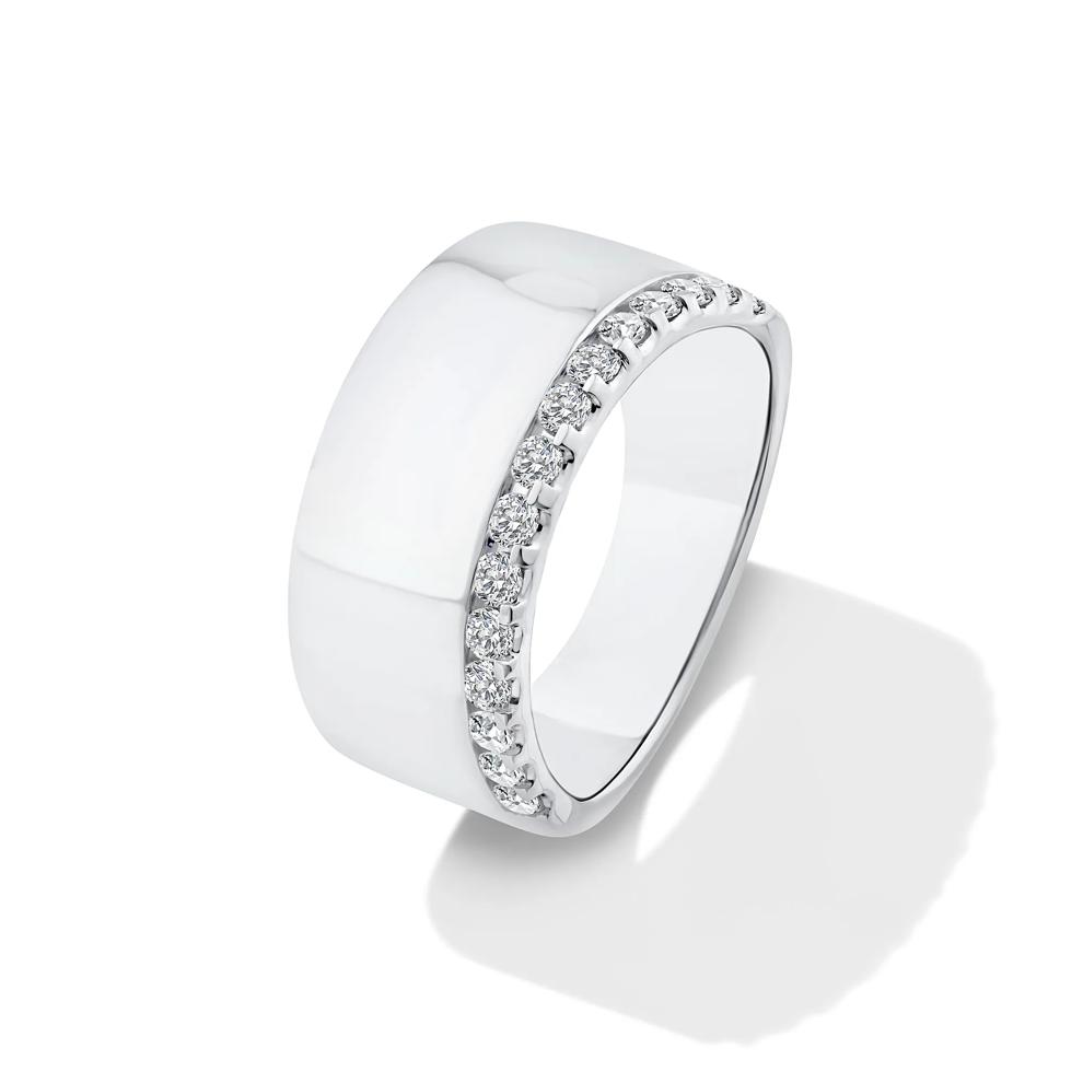 Lab Grown Diamond Single Row Bold Anniversary Band in 10K White Gold (3/8 ct. tw.) – Image 4 of 4