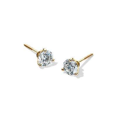 Lab Grown Diamond Martini Stud Earrings in 14K Yellow Gold (1 ct. tw.)