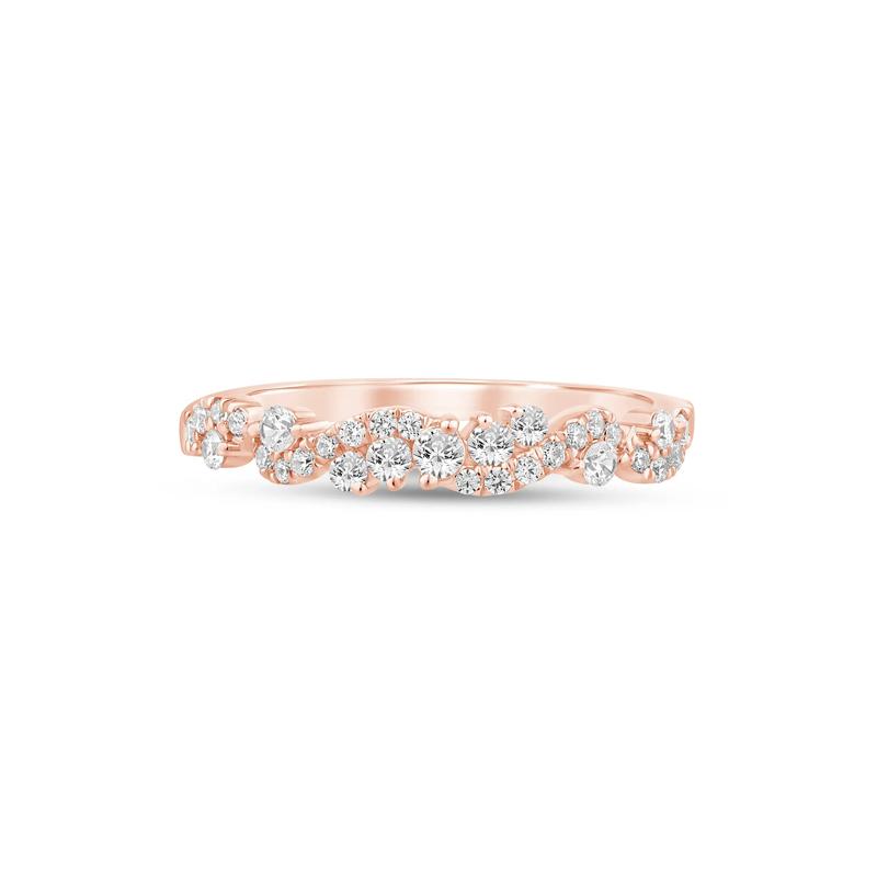 Lab Grown Diamond Swirl Band in 14K Rose Gold (1/3 ct. tw.)  – Image 1 of 3