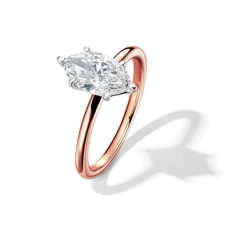 Lab Grown Diamond Solitaire Marquise Engagement Ring in 14K Rose Gold (1 1/2 ct.) – Image 4 of 4