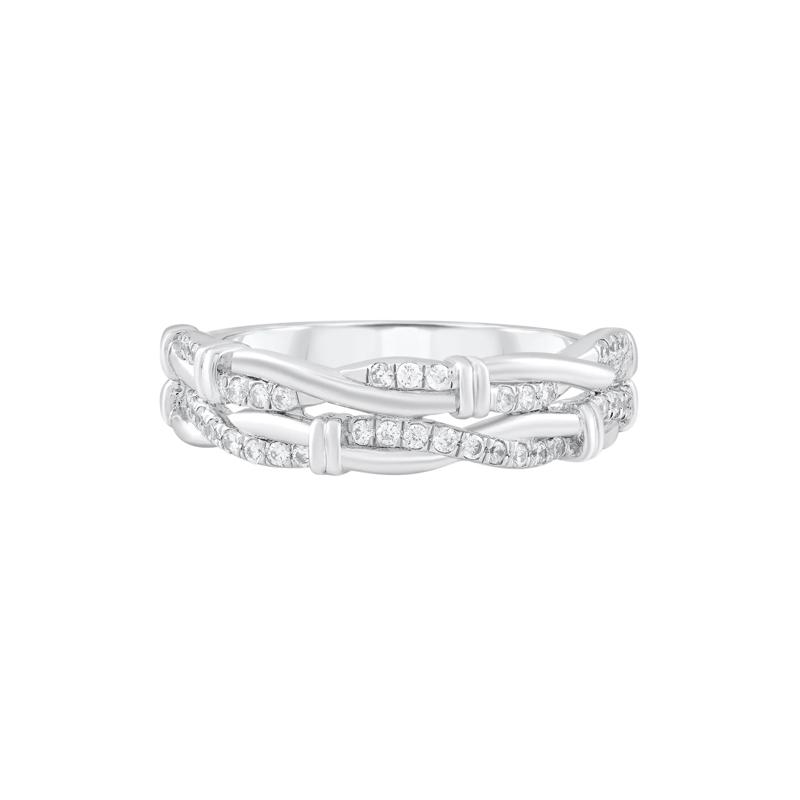 Diamond Ring in Sterling Silver &#40;1/4 ct. tw.&#41; – Image 1 of 3