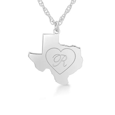engravable custom state pendant