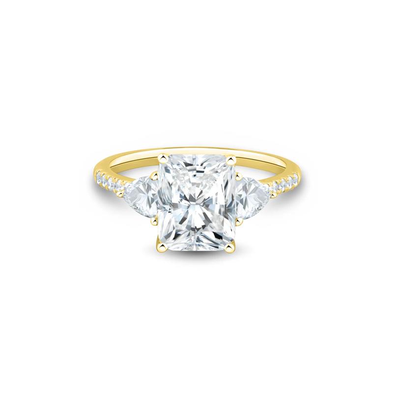 Lab Grown Diamond Radiant-Cut Engagement Ring in 14K Yellow Gold &#40;3 1/2 ct. tw.&#41; – Image 1 of 3