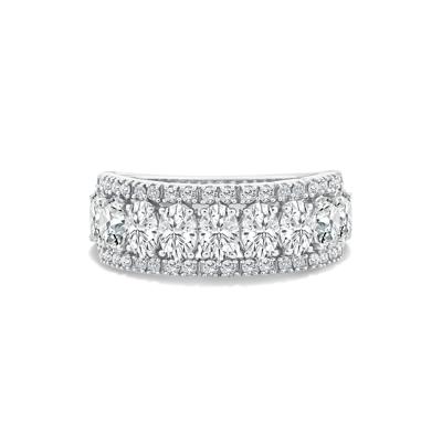 Lab Grown Diamond Oval Multi-Row Anniversary Band in 10K White Gold (2 ct. tw.)
