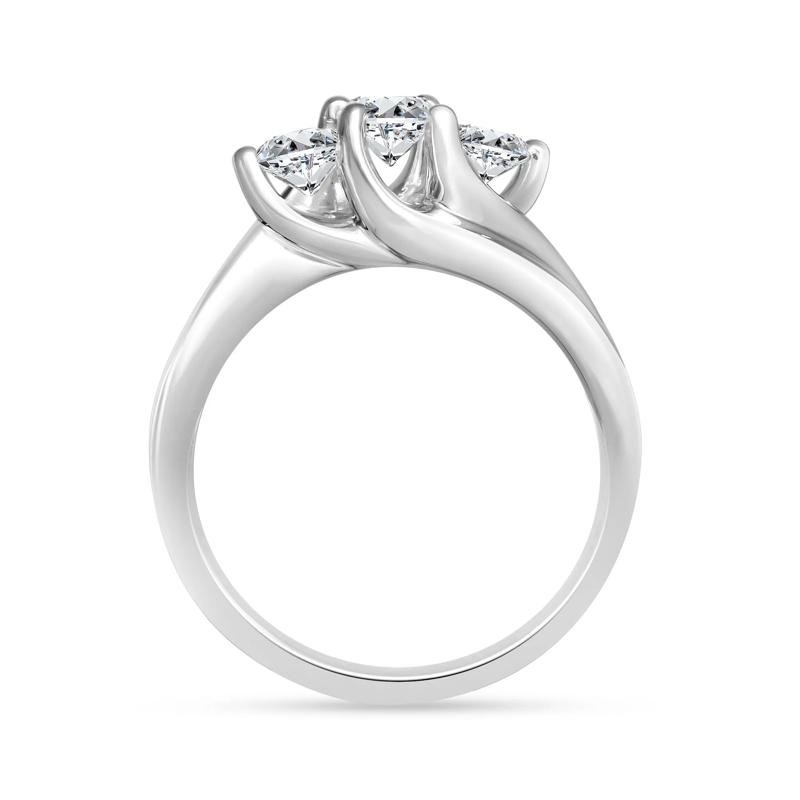 Diamond Three-Stone Ring in 14K White Gold (1 ct. tw.) – Image 2 of 3