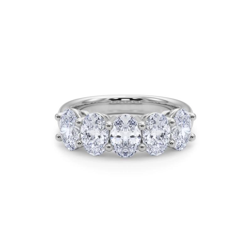 Lab Grown Diamond Five-Stone Anniversary Band in 14K White Gold &#40;3 ct. tw.&#41; – Image 5 of 5