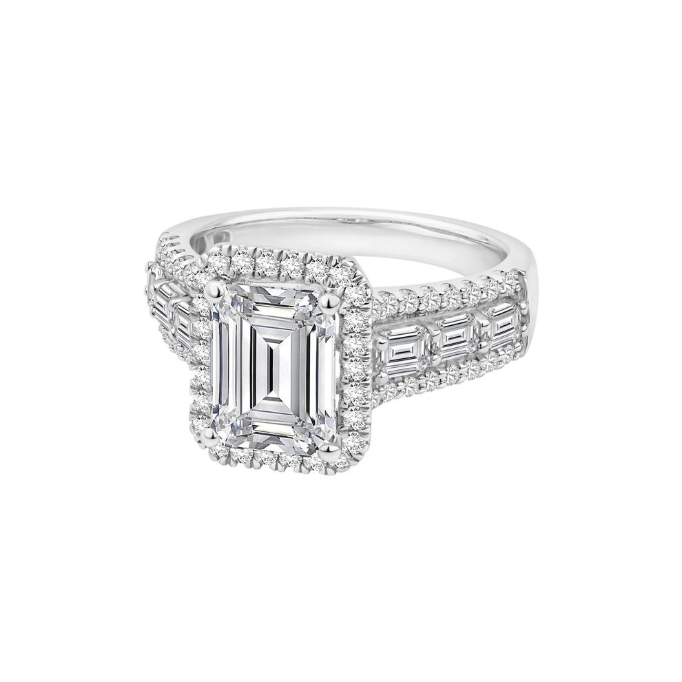 Lab Grown Diamond Emerald-Cut Ring in 14K White Gold (4 1/4 ct. tw.) – Image 4 of 5