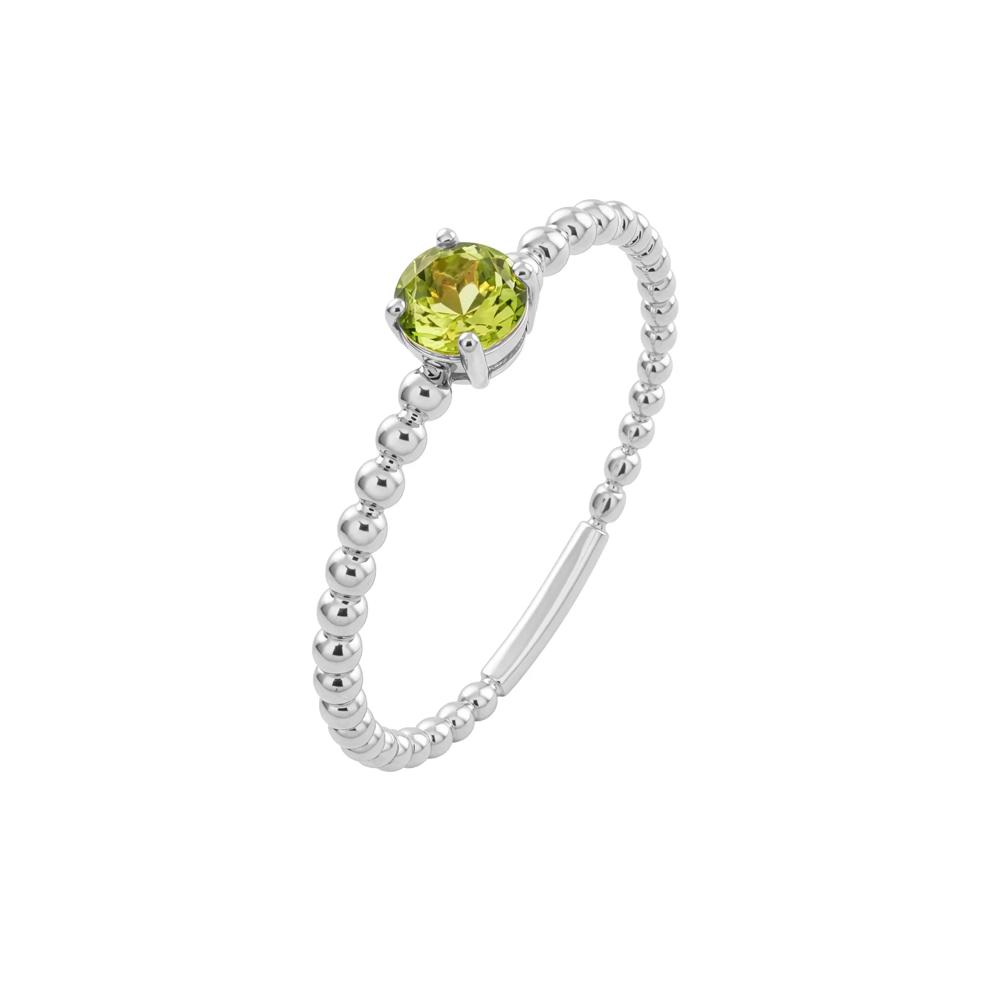 Peridot Beaded Shank Ring in Sterling Silver – Image 4 of 4