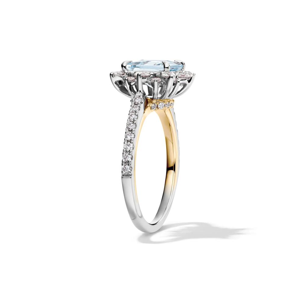 Kate Aquamarine &amp; Diamond Engagement Ring in 14K White Gold (3/4 ct. tw.) – Image 3 of 4