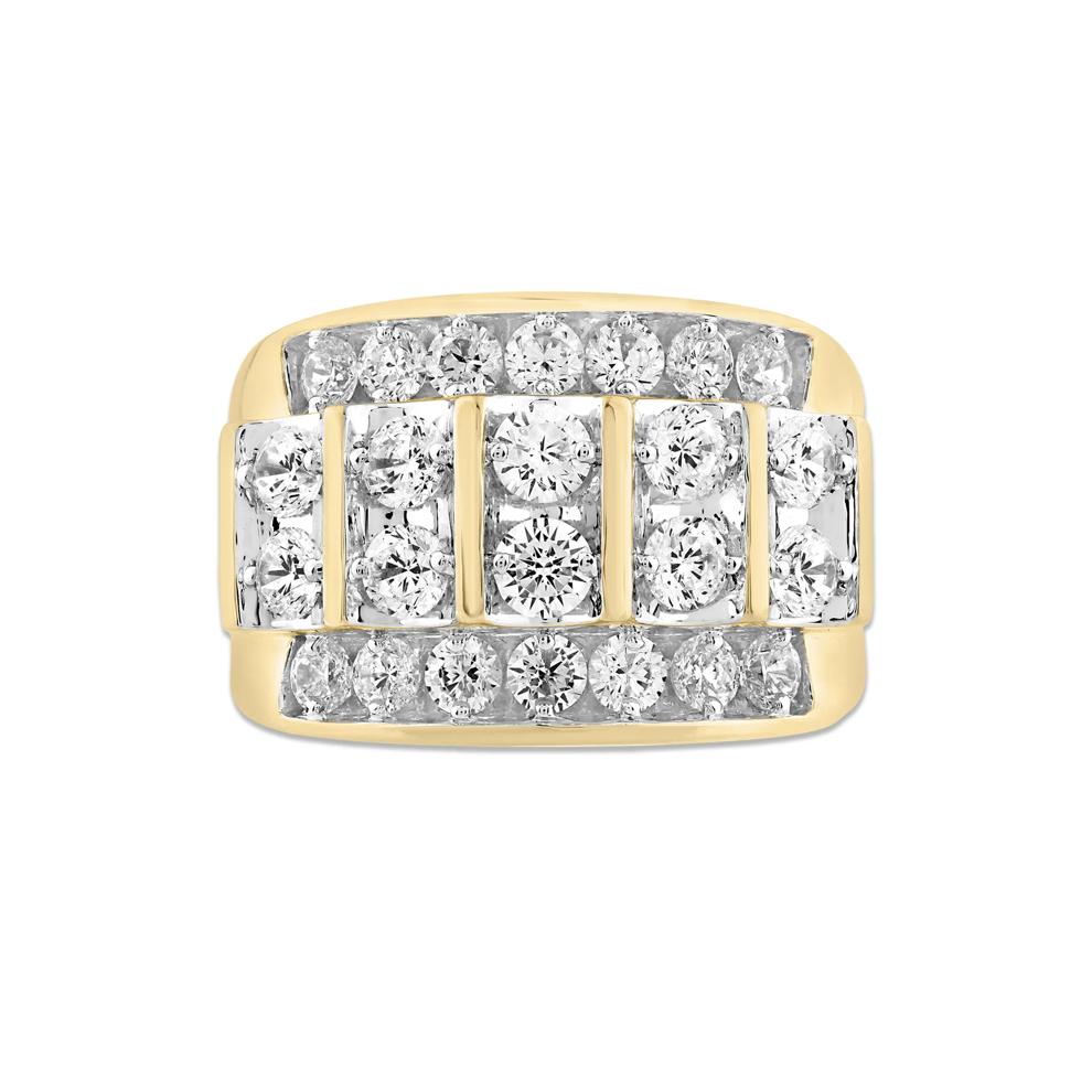 Men's Lab Grown Diamond Round Band in 10K Yellow Gold (3 ct. tw.) – Image 2 of 4