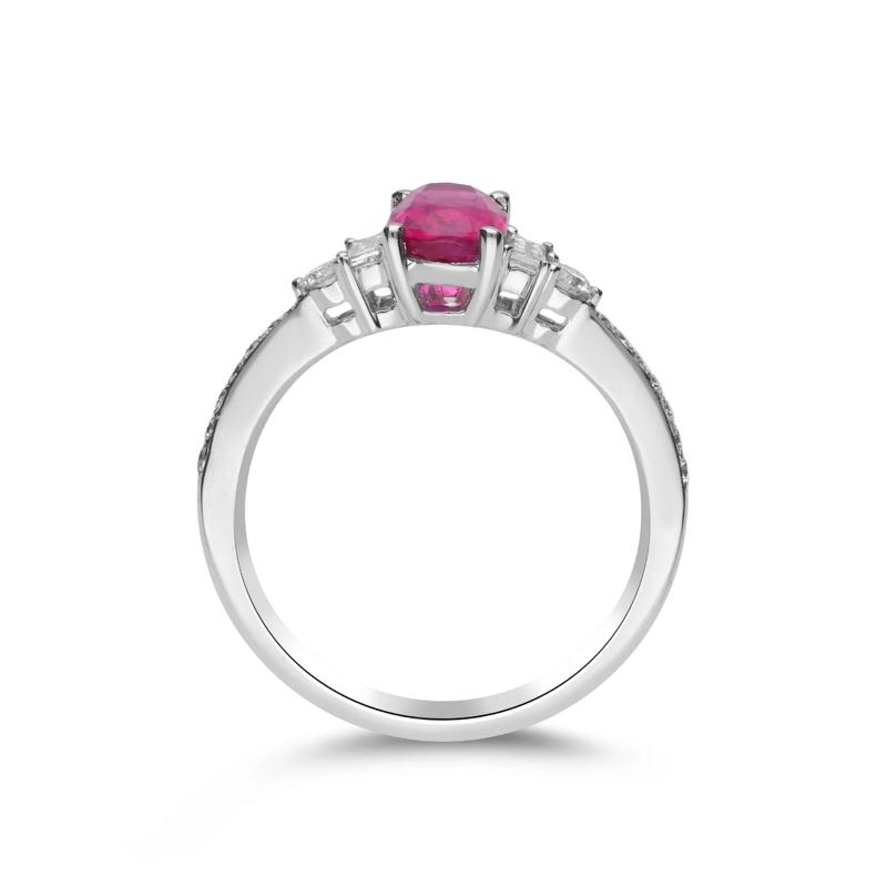 Ruby &amp; Diamond Ring in 18K White Gold &#40;3/8 ct. tw.&#41; – Image 2 of 5
