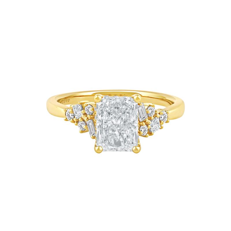 Jolie Lab Grown Diamond Radiant-Cut Engagement Ring in 14K Yellow Gold &#40;2 3/8 ct. tw.&#41; – Image 1 of 5