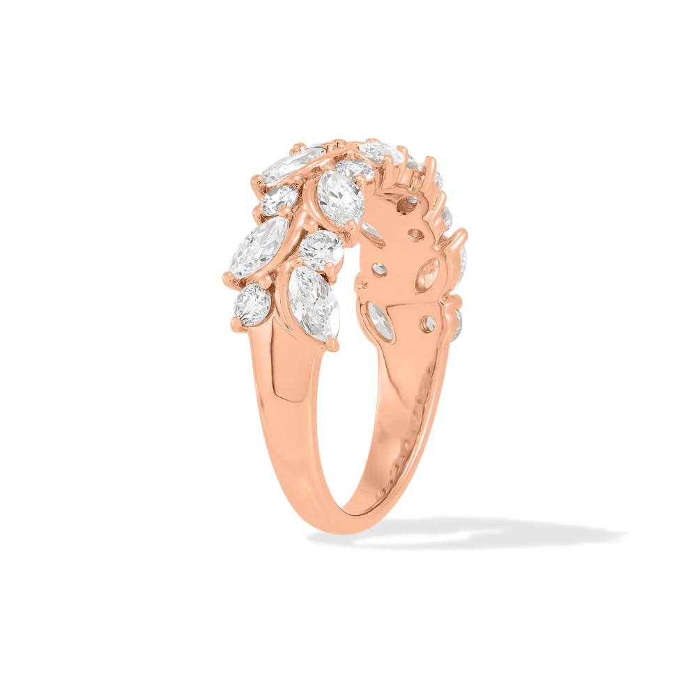 Lab Grown Diamond Marquise &amp; Round Band in 10K Rose Gold (1 1/2 ct. tw.) – Image 2 of 4