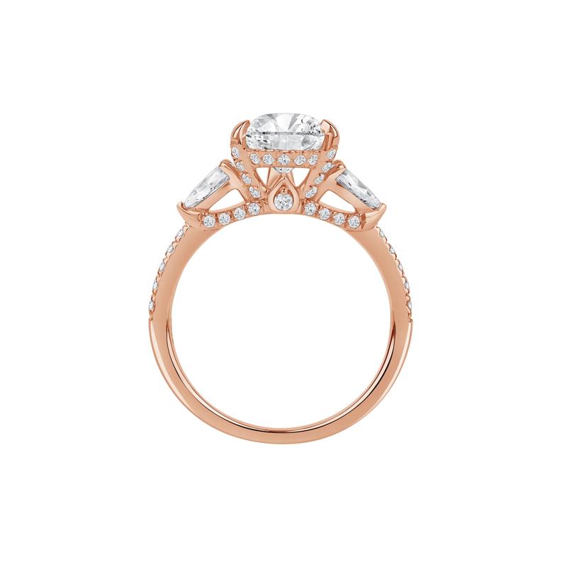 River Lab Grown Diamond Pear-Shaped Engagement Ring in 14K Rose Gold &#40;3-1/4 ct. tw.&#41; – Image 2 of 5
