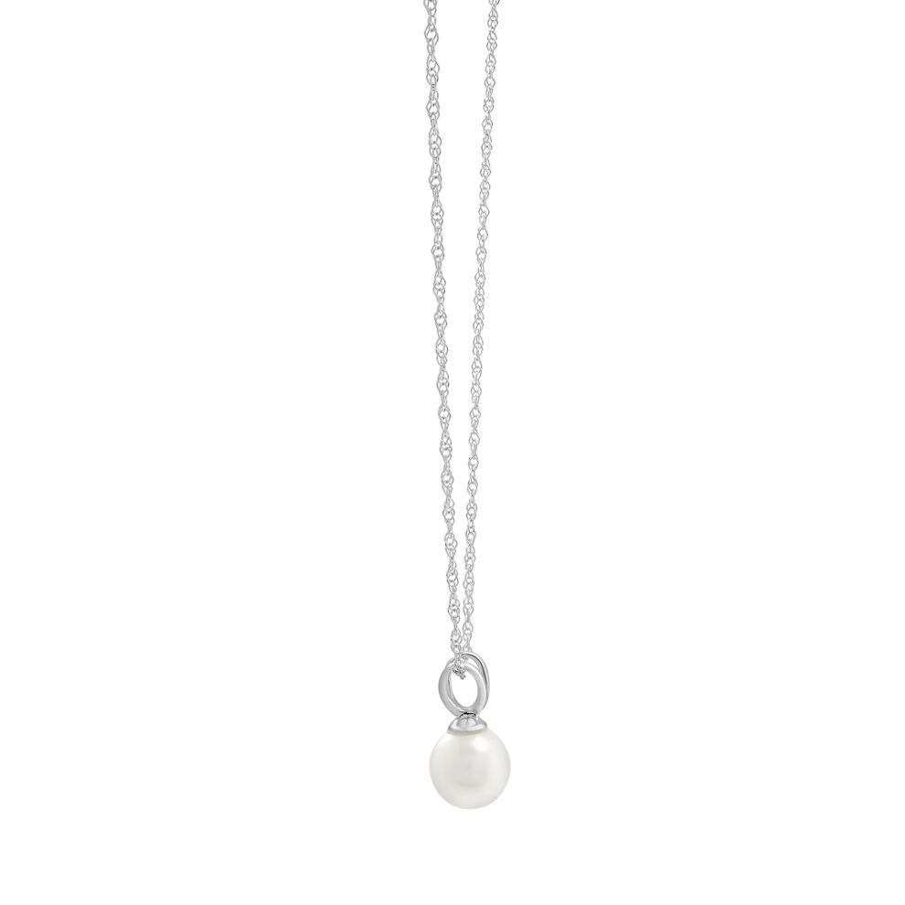 Freshwater Cultured Pearl Pendant in 10K White Gold – Image 3 of 4