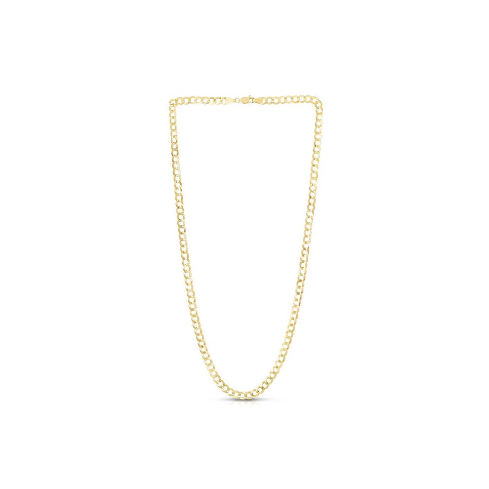 Men's Diamond-Cut Curb Chain Necklace in 10K Yellow Gold, 22"  – Image 2 of 5
