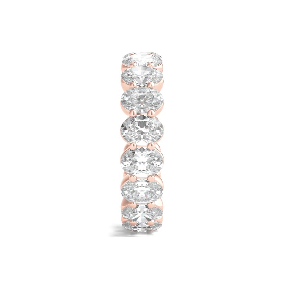 Oval-Cut Diamond Eternity Band in 14k Rose Gold (6 ct. tw.) – Image 3 of 3