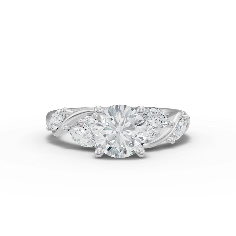 Diamond Round Engagement Ring in 14K White Gold (1 1/2 ct. tw.) – Image 1 of 4