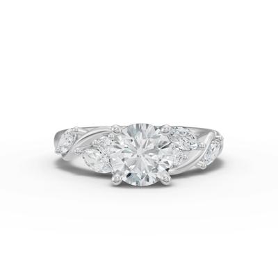 Diamond Round Engagement Ring in 14K White Gold (1 1/2 ct. tw.)