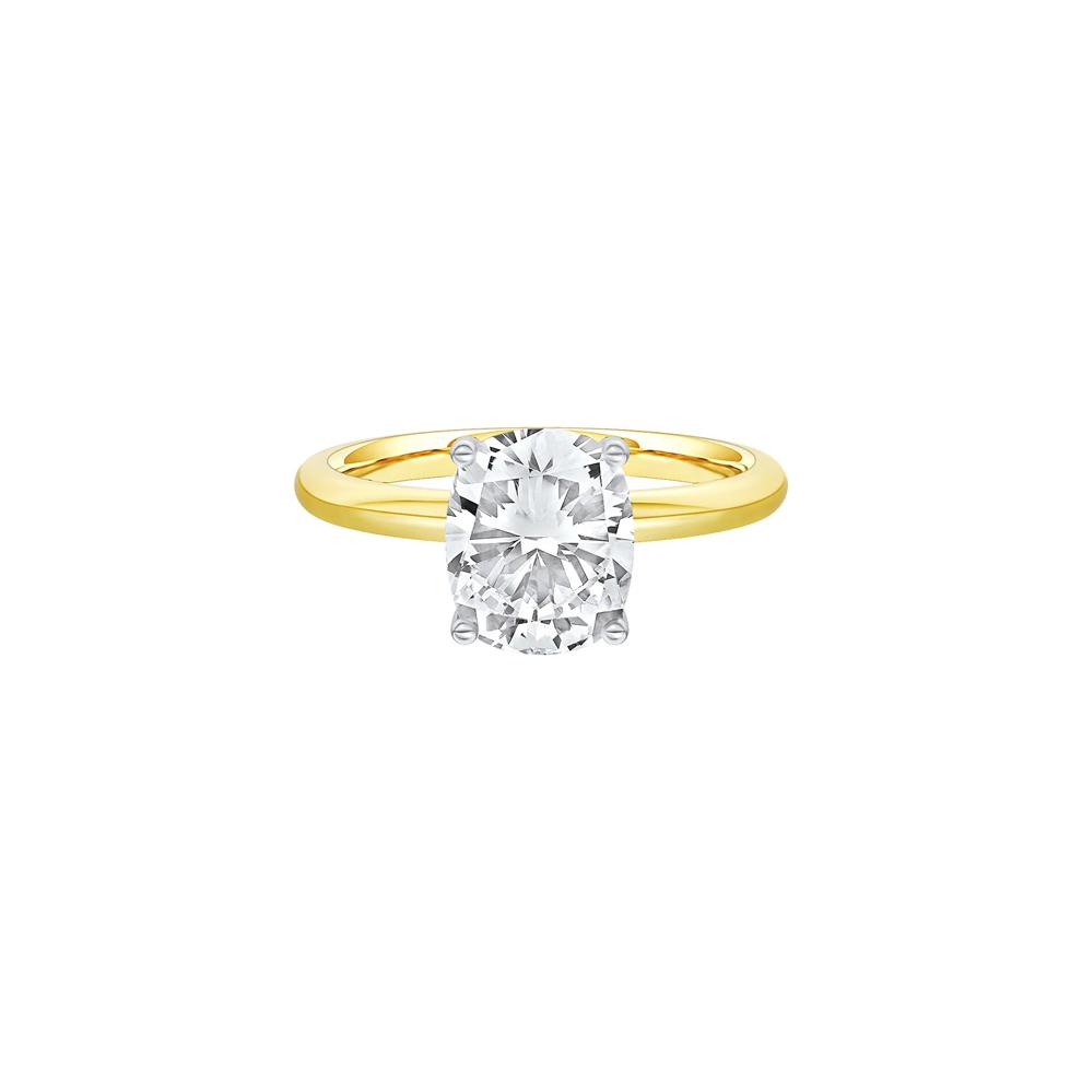 Lab Grown Diamond Elongated Cushion-Cut Engagement Ring in 14K Yellow and White Gold (2 ct. tw.) – Image 1 of 3