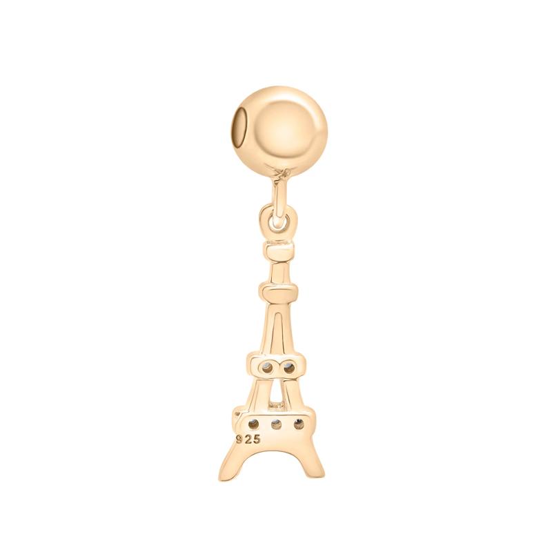 Diamond Accent Eiffel Tower Bead Charm in Vermeil – Image 3 of 3