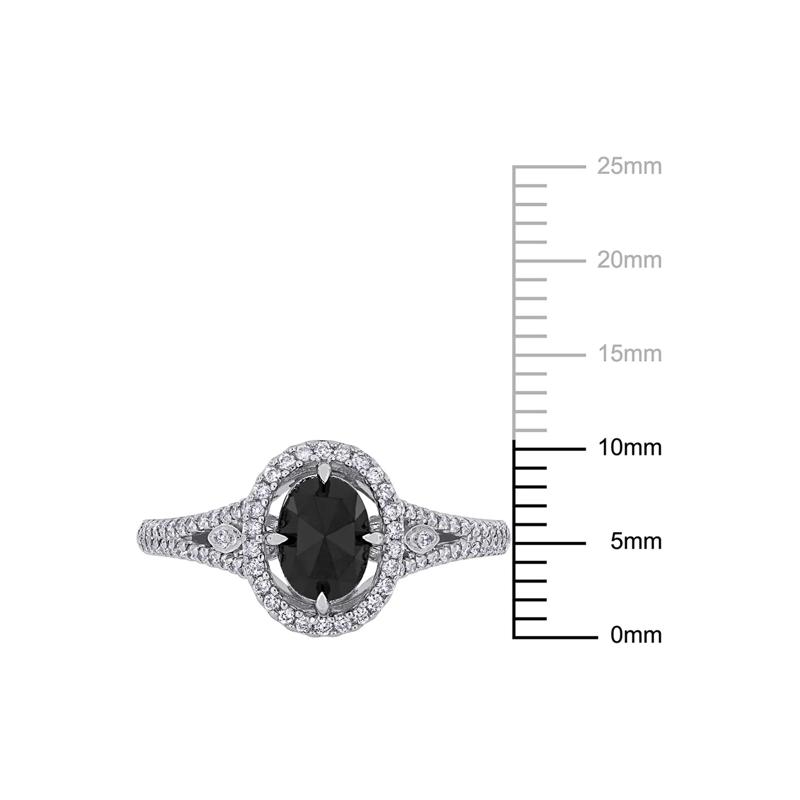 1 1/4 ct. tw. Black &amp; White Diamond Ring in 14K White Gold – Image 5 of 6