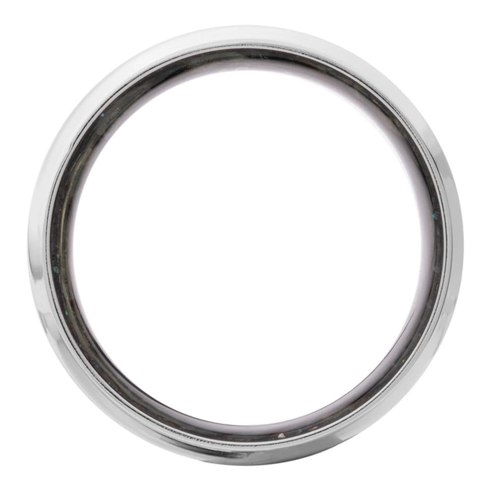 Men&rsquo;s Abalone &amp; Cobalt Wedding Band, 8mm – Image 2 of 3