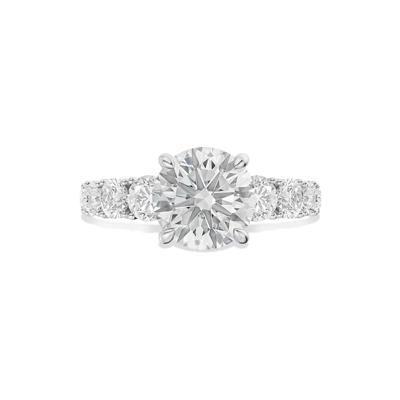 Sofie Lab Grown Diamond Round Center Engagement Ring in Platinum (3 3/4 ct. tw.)
