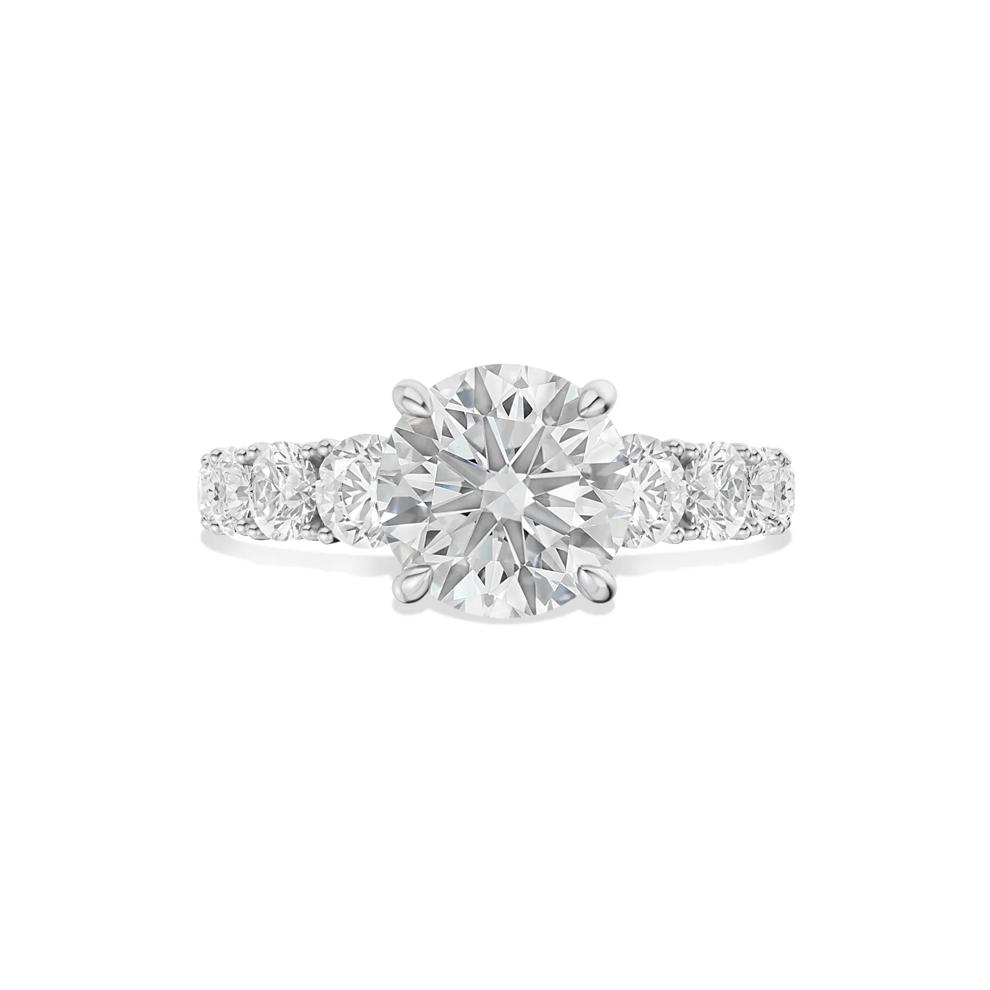 Sofie Lab Grown Diamond Round Center Engagement Ring in Platinum (3 3/4 ct. tw.) – Image 1 of 4