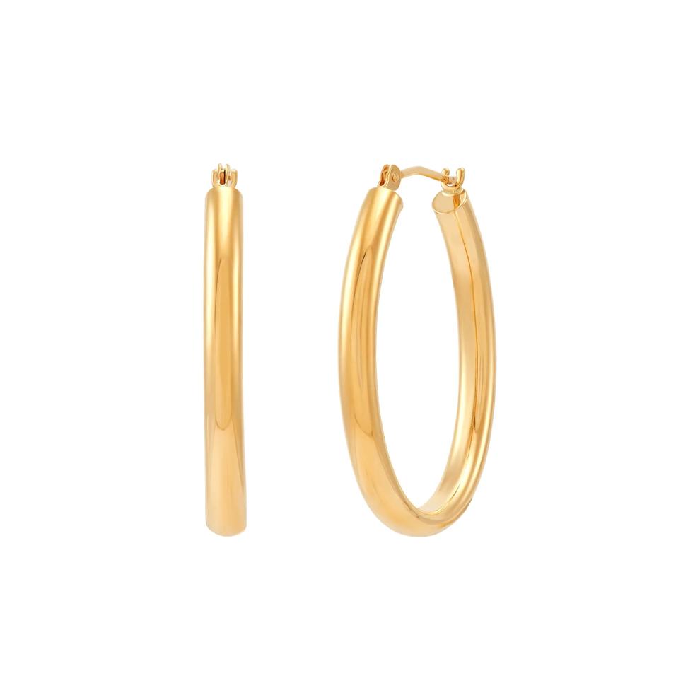 Oval Hoop Earrings in 14K Yellow Gold – Image 1 of 1