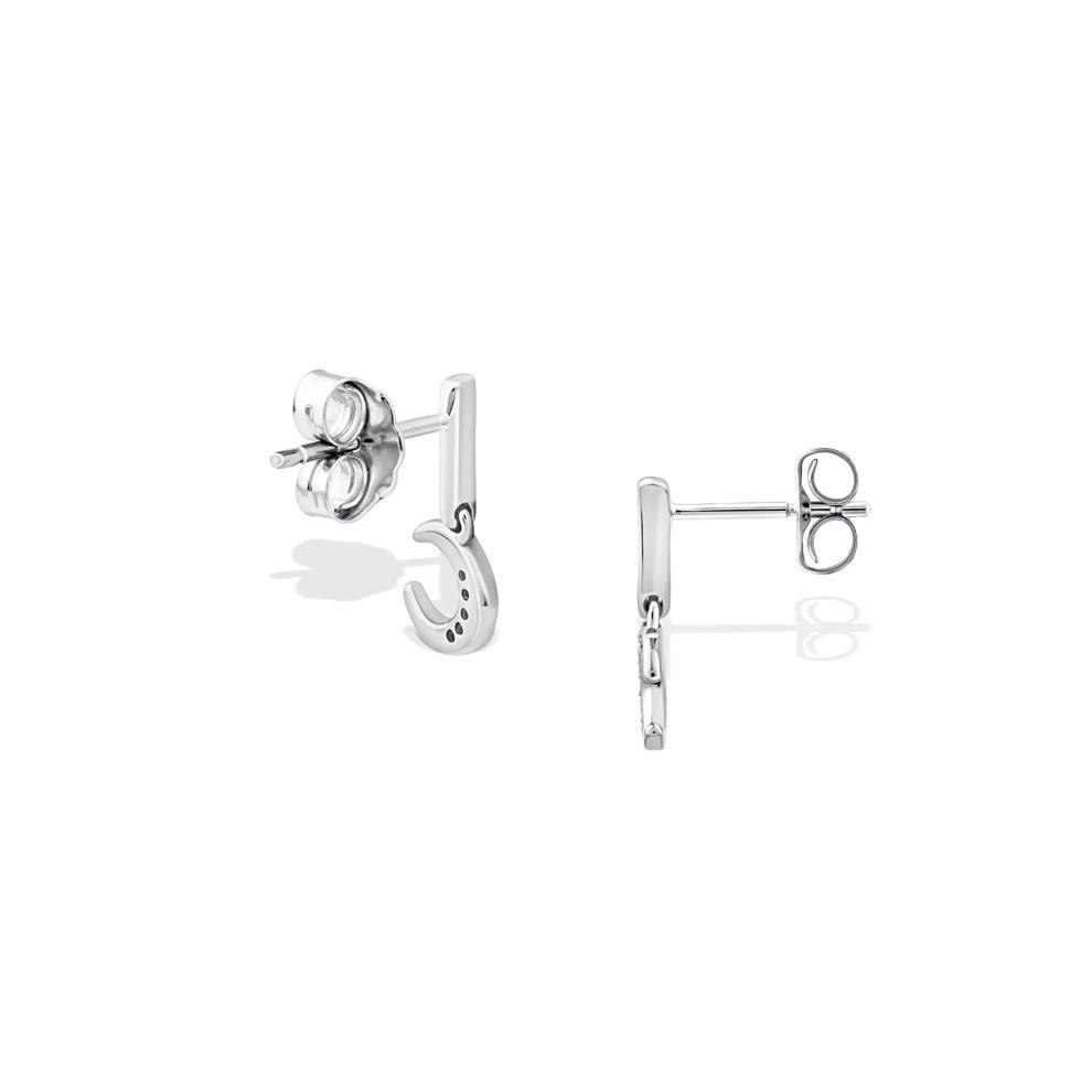 Diamond Accent Drop Earrings in Sterling Silver – Image 2 of 2